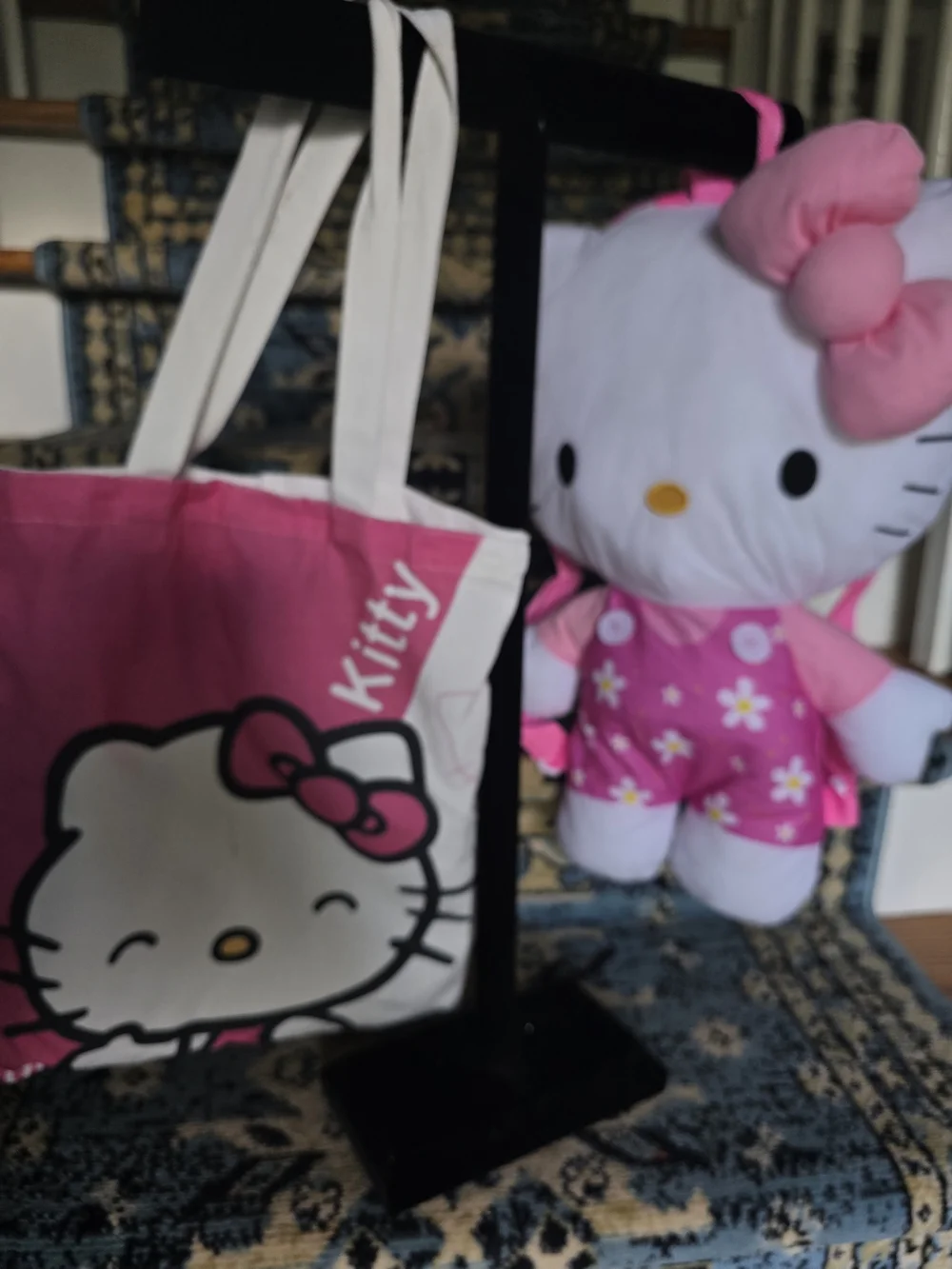 Hello Kitty Pink Plush Doll with Pink & White Tote